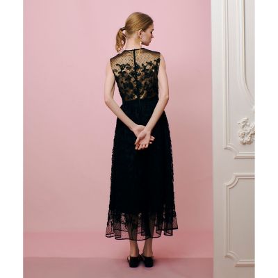 【ＬＯＵＬＯＵ　ＷＩＬＬＯＵＧＨＢＹ】ドットフラワーシシュウノースリワンピース