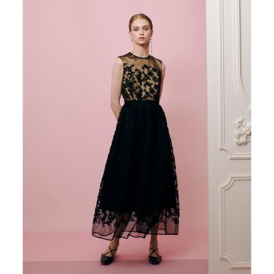 【ＬＯＵＬＯＵ　ＷＩＬＬＯＵＧＨＢＹ】ドットフラワーシシュウノースリワンピース