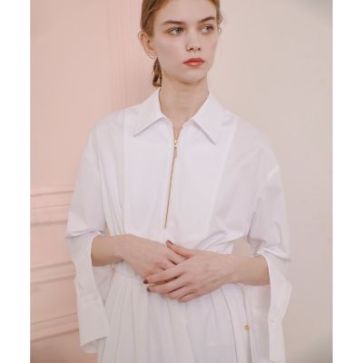 【ＬＯＵＬＯＵ　ＷＩＬＬＯＵＧＨＢＹ】ボリュームギャザーシャツワンピース