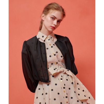 【ＬＯＵＬＯＵ　ＷＩＬＬＯＵＧＨＢＹ】オーガンドットウエストリボンワンピース