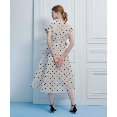 【ＬＯＵＬＯＵ　ＷＩＬＬＯＵＧＨＢＹ】オーガンドットウエストリボンワンピース
