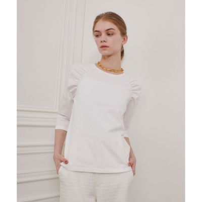 allureville / アルアバイル 【LOULOU WILLOUGHBY】ギャザーレイヤーTシャツ LOULOU WILLOUGHBY】ギャザーレイヤーTシャツ|allureville