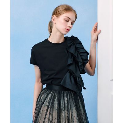 【ＬＯＵＬＯＵ　ＷＩＬＬＯＵＧＨＢＹ】ギャザーレイヤーＴシャツ