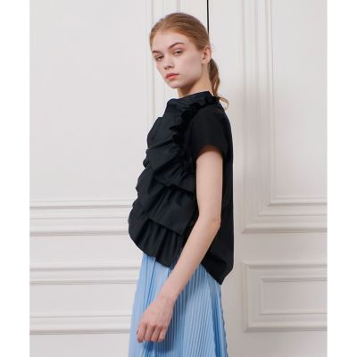 【ＬＯＵＬＯＵ　ＷＩＬＬＯＵＧＨＢＹ】ギャザーレイヤーＴシャツ