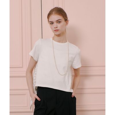 【ＬＯＵＬＯＵ　ＷＩＬＬＯＵＧＨＢＹ】レースドッキングプルオーバーブラウス