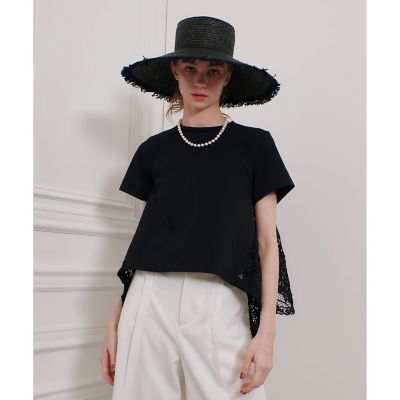 【ＬＯＵＬＯＵ　ＷＩＬＬＯＵＧＨＢＹ】レースドッキングプルオーバーブラウス
