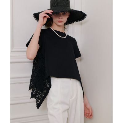 【ＬＯＵＬＯＵ　ＷＩＬＬＯＵＧＨＢＹ】レースドッキングプルオーバーブラウス
