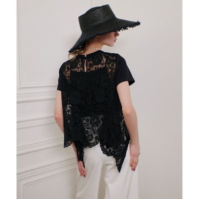 【ＬＯＵＬＯＵ　ＷＩＬＬＯＵＧＨＢＹ】レースドッキングプルオーバーブラウス
