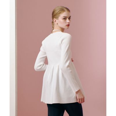 LOULOU WILLOUGHBY】ペプラムニットプルオーバー