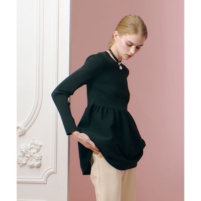 未使用　LOULOU WILLOUGHBY 　ペプラムプルオーバー　アルアバイル LOULOU WILLOUGHBY】ペプラムニットプル