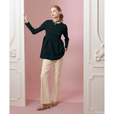 LOULOU WILLOUGHBY】ペプラムニットプルオーバー