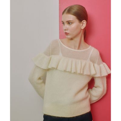 【ＬＯＵＬＯＵ　ＷＩＬＬＯＵＧＨＢＹ】モヘヤラッフルプルオーバー