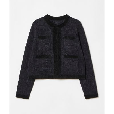 LOULOU WILLOUGHBY】ツィードニットジャケット