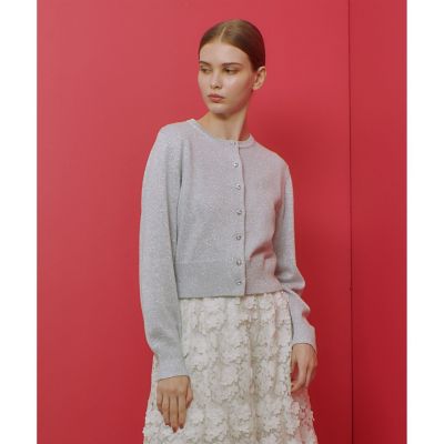 美品✨ 【LOULOU WILLOUGHBY】ラメメランジェカーディガン春夏 LOULOU WILLOUGHBY】ラメメランジェカーディガン