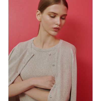 LOULOU WILLOUGHBY】ラメメランジェカーディガン