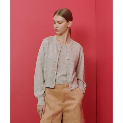 美品✨ 【LOULOU WILLOUGHBY】ラメメランジェカーディガン春夏 LOULOU WILLOUGHBY】ラメメランジェカーディガン