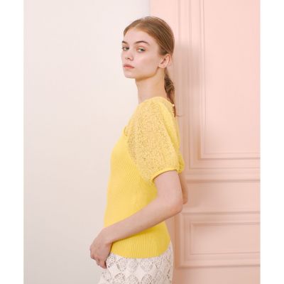 LOULOU WILLOUGHBY】レーシーニットビスチェプル