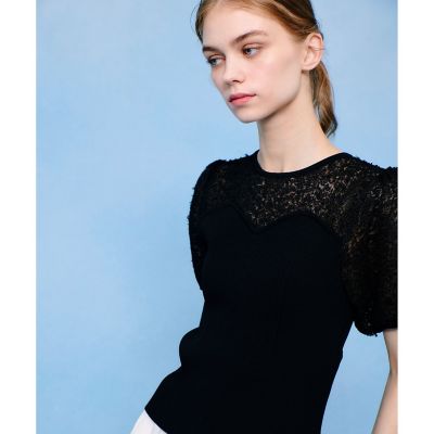 LOULOU WILLOUGHBY】レーシーニットビスチェプル