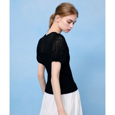 LOULOU WILLOUGHBY】レーシーニットビスチェ