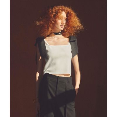 【ＬＯＵＬＯＵ　ＷＩＬＬＯＵＧＨＢＹ】ショルダーリボンミニタンクプルオーバー