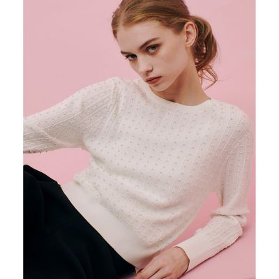 LOULOU WILLOUGHBY パールスタッズプルオーバー LOULOU WILLOUGHBY】パールスタッズプルオーバー|allureville
