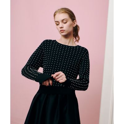 LOULOU WILLOUGHBY パールスタッズプルオーバー LOULOU WILLOUGHBY】パールスタッズプルオーバー|allureville