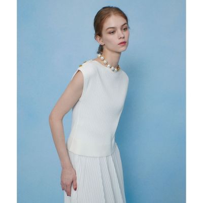 LOULOU WILLOUGHBY】プレーティングリブプルオーバー