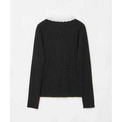 LOULOU WILLOUGHBY 25SS シシュウボウタイリブプルオーバー LOULOU WILLOUGHBY】シシュウボウタイリブプルオーバー