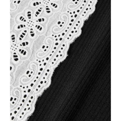 LOULOU WILLOUGHBY 25SS シシュウボウタイリブプルオーバー LOULOU WILLOUGHBY】シシュウボウタイリブプルオーバー