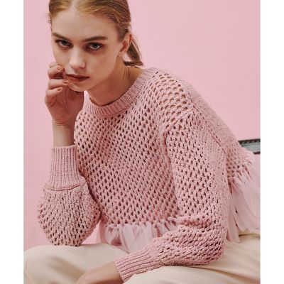 【ＬＯＵＬＯＵ　ＷＩＬＬＯＵＧＨＢＹ】シフォンパピエメッシュプルオーバー
