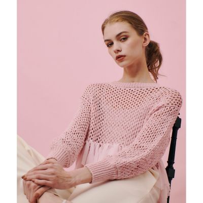 【ＬＯＵＬＯＵ　ＷＩＬＬＯＵＧＨＢＹ】シフォンパピエメッシュプルオーバー