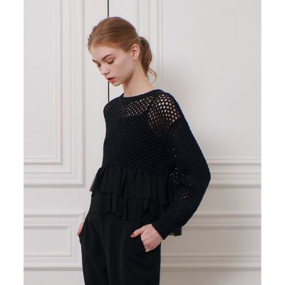 【ＬＯＵＬＯＵ　ＷＩＬＬＯＵＧＨＢＹ】シフォンパピエメッシュプルオーバー