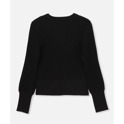 【LOULOU WILLOUGHBY】キーネックリブカーディガン LOULOU WILLOUGHBY】キーネックリブ