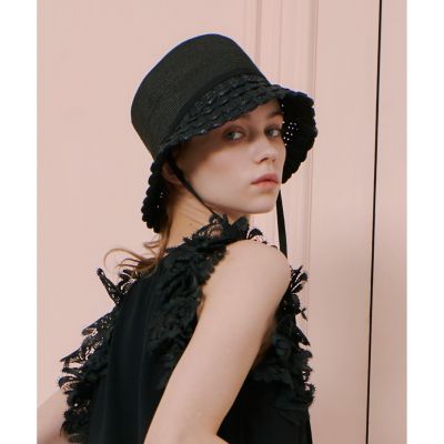 LOULOU WILLOUGHBY】スカラップブリムバケットハット