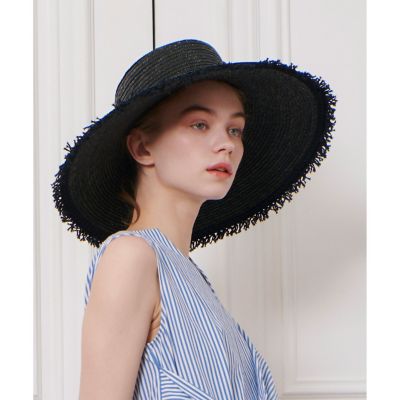 【ＬＯＵＬＯＵ　ＷＩＬＬＯＵＧＨＢＹ】フリンジブリムストローハット
