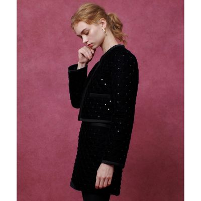 LOULOU WILLOUGHBY】ベロアキルティングショート