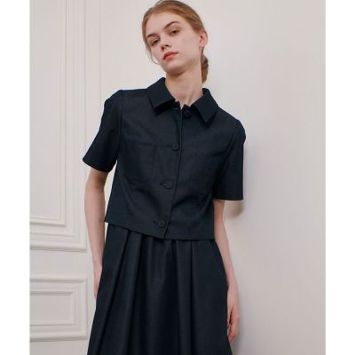 ＜allureville (Women)＞◇【ＬＯＵＬＯＵ　ＷＩＬＬＯＵＧＨＢＹ】シャンブレー半袖ジャケット