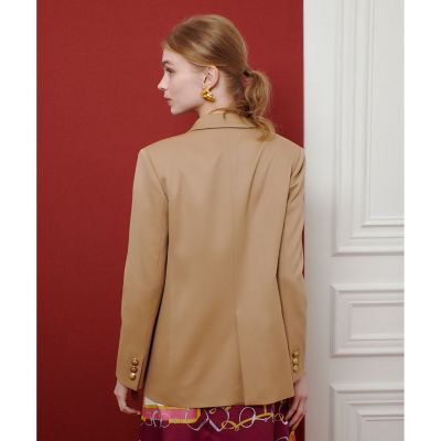 LOULOU WILLOUGHBY】ウール混チノダブルジャケット