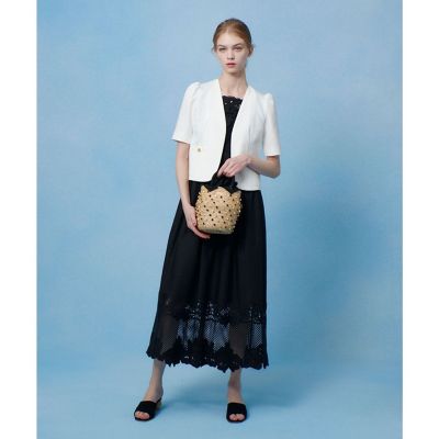 【LOULOU WILLOUGHBY】ルマーノツイルショートジャケット　グレー LOULOU WILLOUGHBY】ルマーノツイルショートジャケット