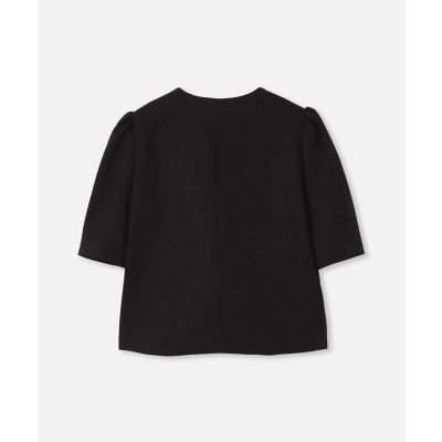 #LOULOU WILLOUGHBY #ブライトリネン半袖ジャケット LOULOU WILLOUGHBY】ブライトリネン半袖ジャケット（ノーカラー