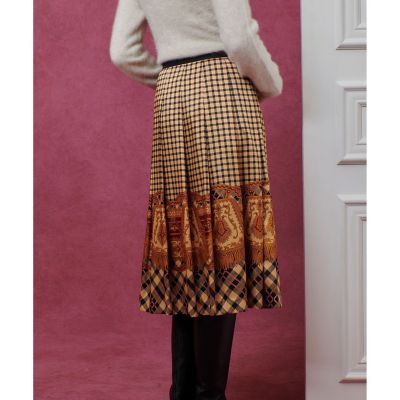 新品未使用★アルゼンチンタンゴ⭐︎豹柄スカートM LOULOU WILLOUGHBY】エンブレムチェックスカート