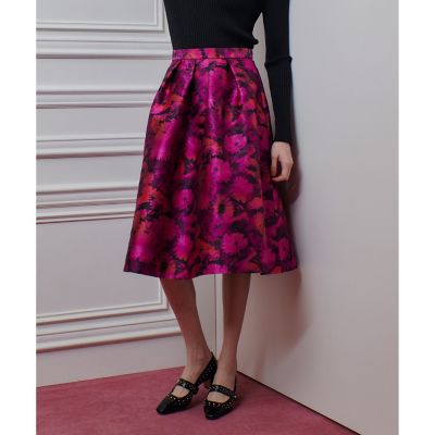 ＜allureville (Women)＞【ＬＯＵＬＯＵ　ＷＩＬＬＯＵＧＨＢＹ】ＬＩＭＯＮＴＡジャカードフレアスカート