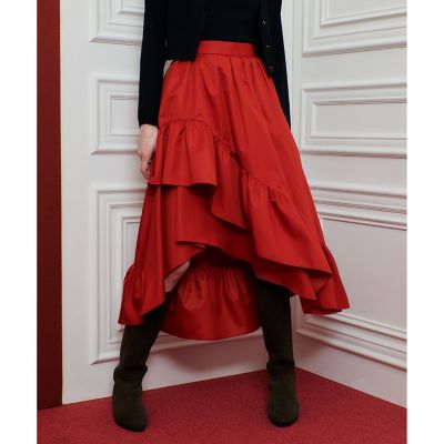 LOULOU WILLOUGHBY】レイヤーアシンメトリースカート