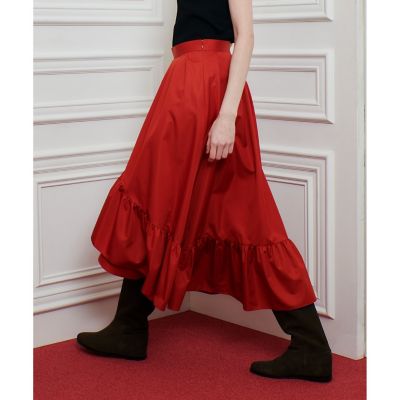 LOULOU WILLOUGHBY】レイヤーアシンメトリースカート
