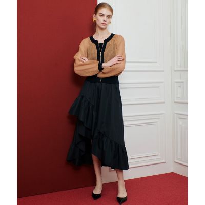 LOULOU WILLOUGHBY】レイヤーアシンメトリースカート