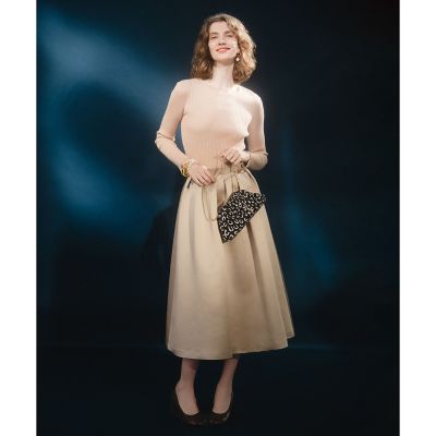 ＜allureville (Women)＞【ＬＯＵＬＯＵ　ＷＩＬＬＯＵＧＨＢＹ】ヘビーサテンタックスカート