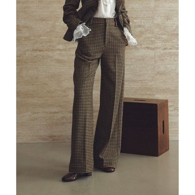 ＜allureville (Women)＞【ＬＯＵＬＯＵ　ＷＩＬＬＯＵＧＨＢＹ】ガンクラブチェックワイドパンツ