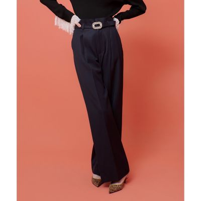 ＜allureville (Women)＞【ＬＯＵＬＯＵ　ＷＩＬＬＯＵＧＨＢＹ】ビジューバックルパンツ