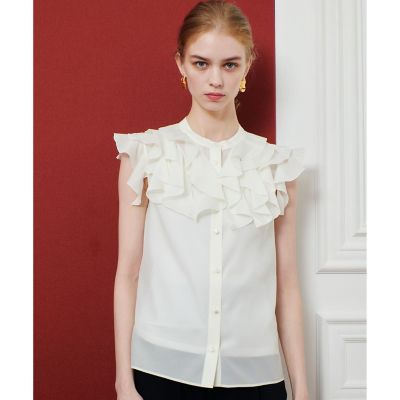 ブラウス シャツ 「LOULOU WILLOUGHBY」ラッフルボリュームブラウス レディース LOULOU WILLOUGHBY ブラウス シャツ 「LOULOU WILLOUGHBY