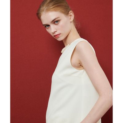 【ＬＯＵＬＯＵ　ＷＩＬＬＯＵＧＨＢＹ】パールネックレス付きフリルブラウス
